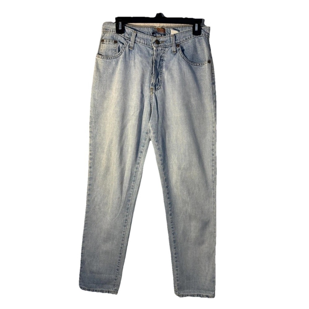Bulldog‎ Vintag Jeans Womens Size 9/10 Light Wash High Rise Denim Button Fly 90s